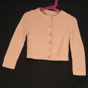SHABBY CHIC | 3T | Peach Long-Sleeve Knit Cardigan | NWOT